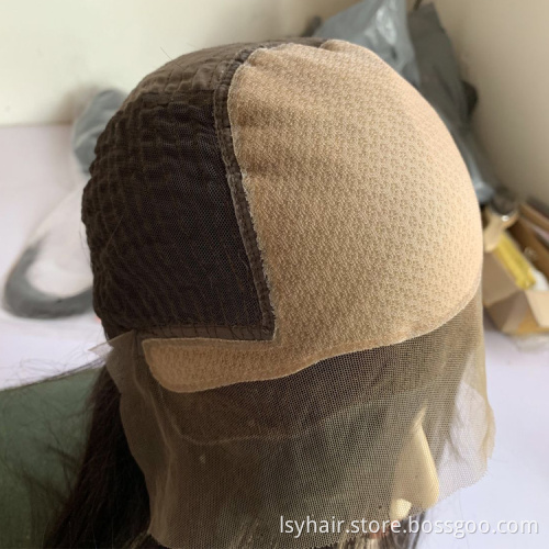 New Hot Selling Wear Proof Fake Scalp Lace Front Wig Human Hair, Super Natural Glueless Bleached Knots Straight Front Lace Wig